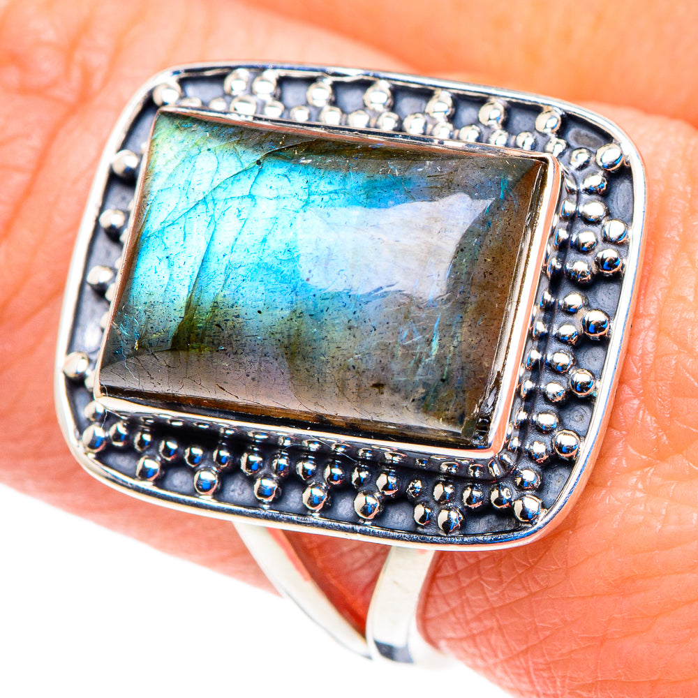 Labradorite Rings handcrafted by Ana Silver Co - RING92849
