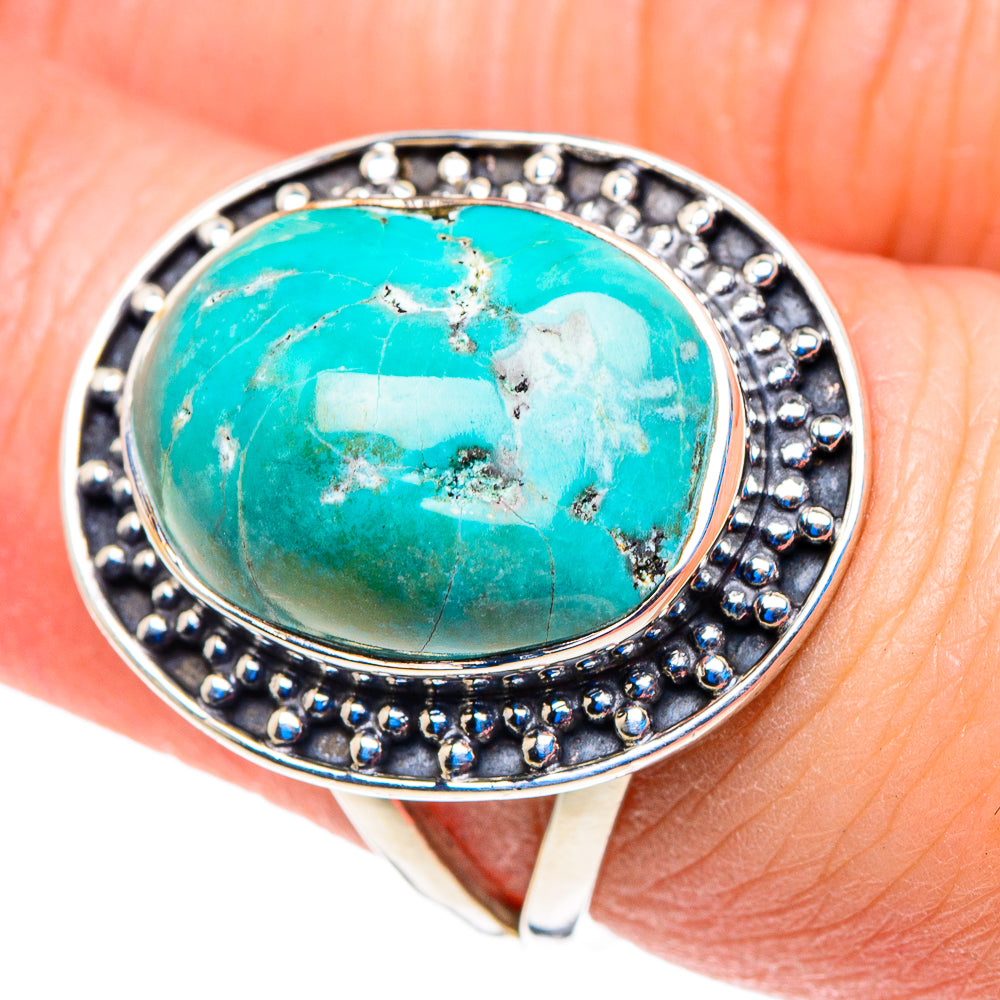 Tibetan Turquoise Rings handcrafted by Ana Silver Co - RING92857