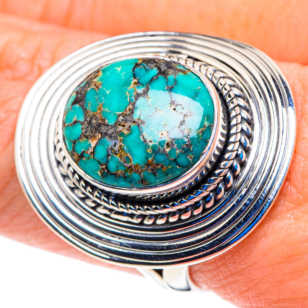 Tibetan Turquoise Rings handcrafted by Ana Silver Co - RING92860