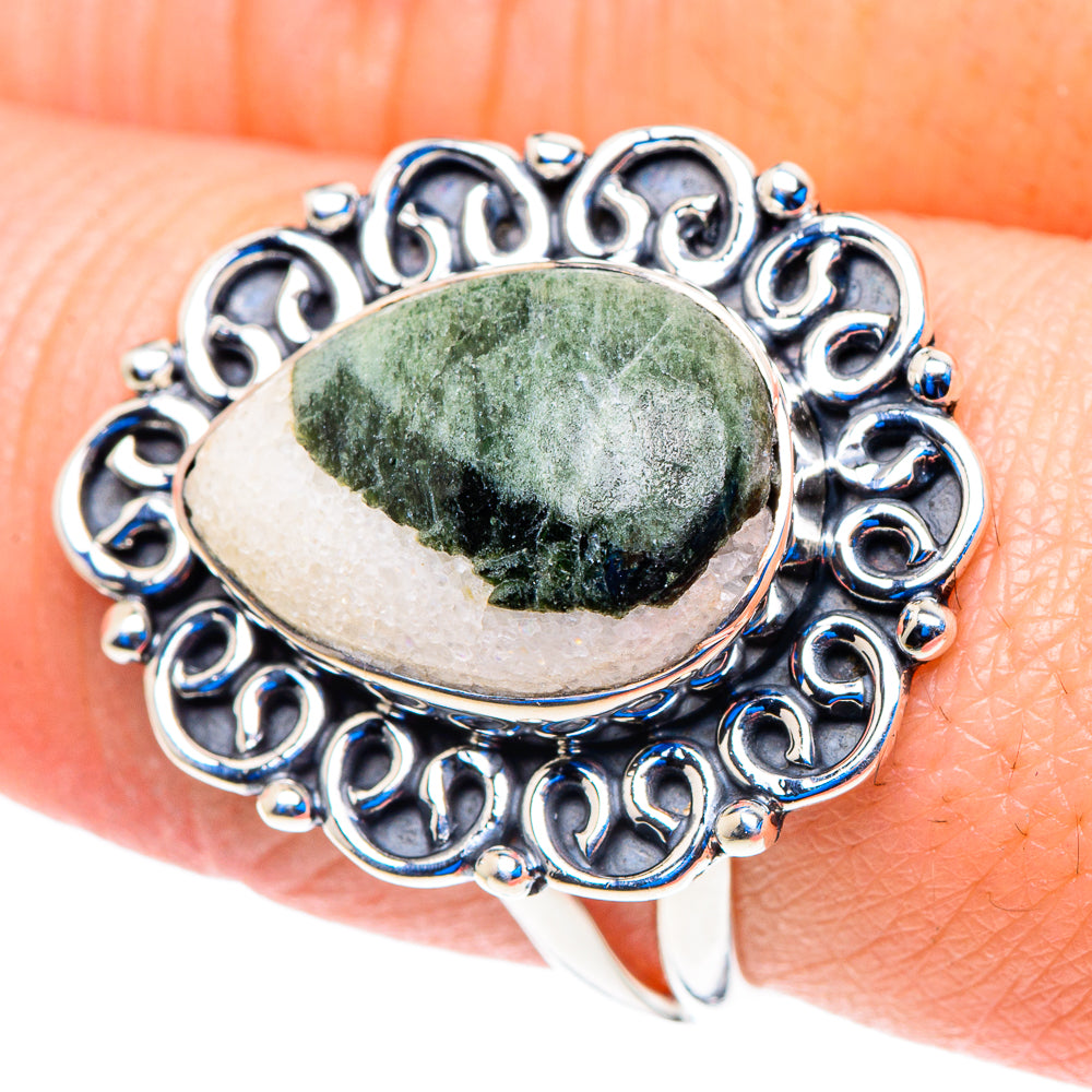 Seraphinite Rings handcrafted by Ana Silver Co - RING92862