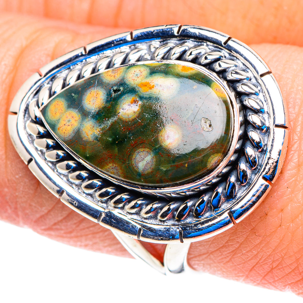 Rainbow Moonstone Rings handcrafted by Ana Silver Co - RING92867