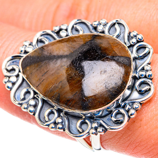 Golden Pietersite Rings handcrafted by Ana Silver Co - RING92873