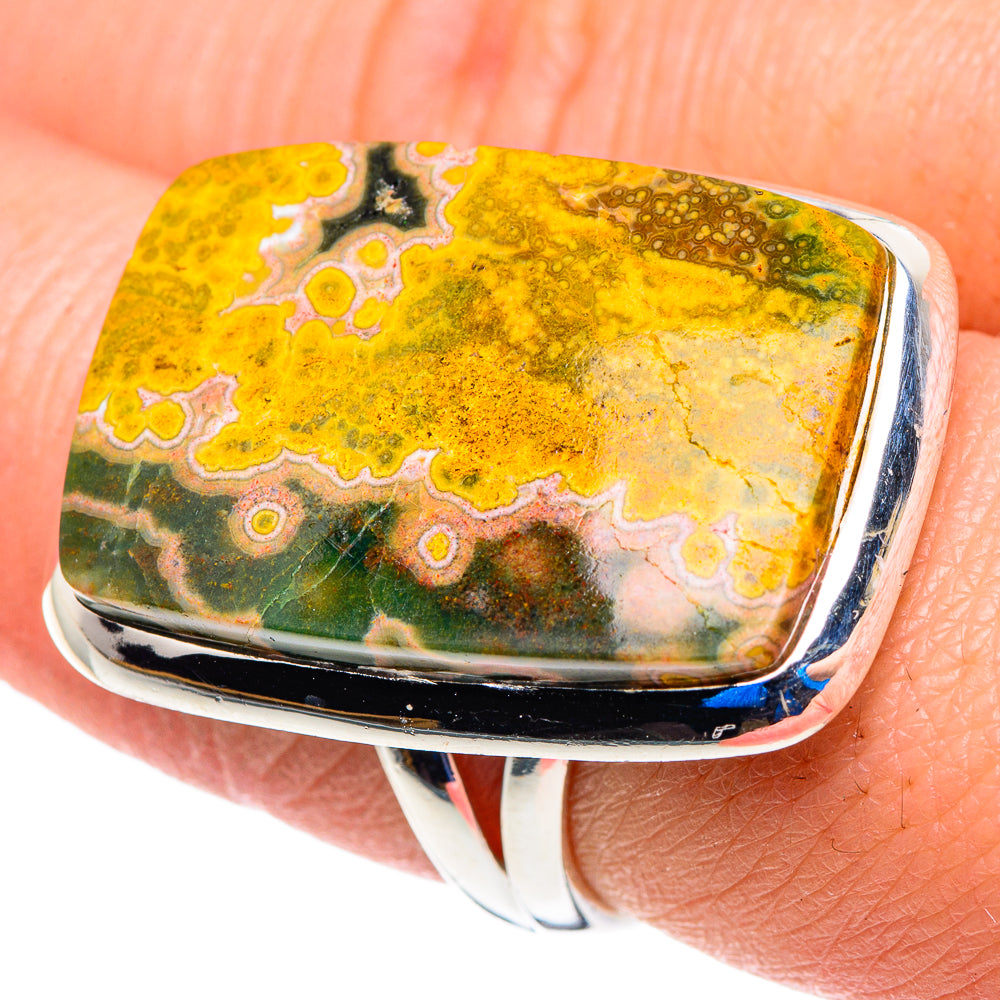 Ocean Jasper Rings handcrafted by Ana Silver Co - RING92888