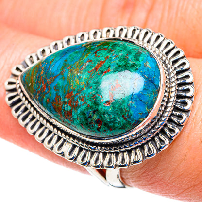 Chrysocolla Rings handcrafted by Ana Silver Co - RING92889