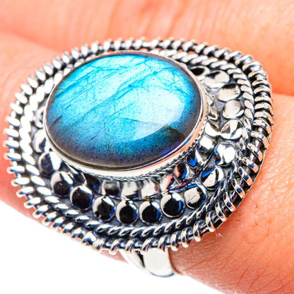 Labradorite Rings handcrafted by Ana Silver Co - RING92896