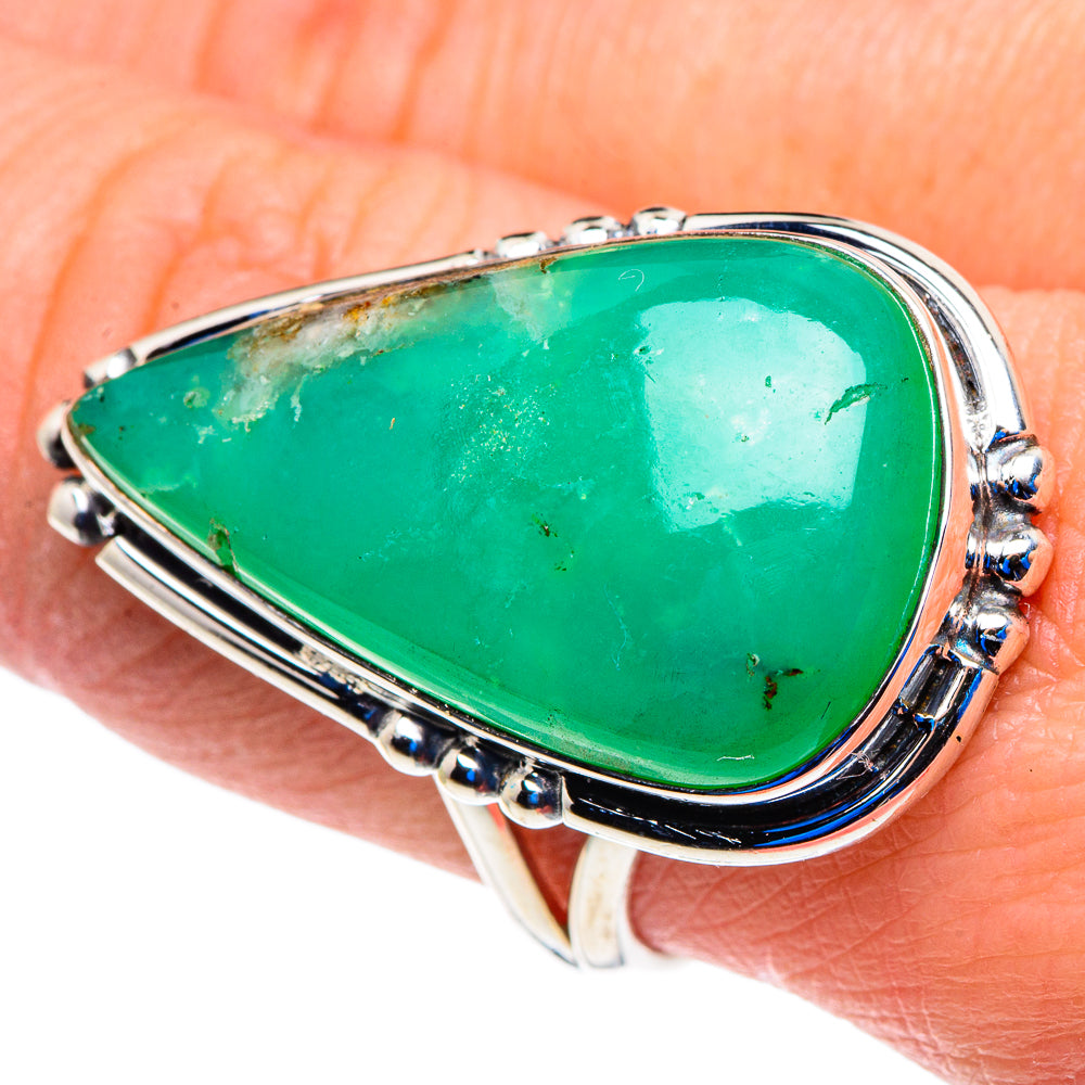 Chrysoprase Rings handcrafted by Ana Silver Co - RING92898