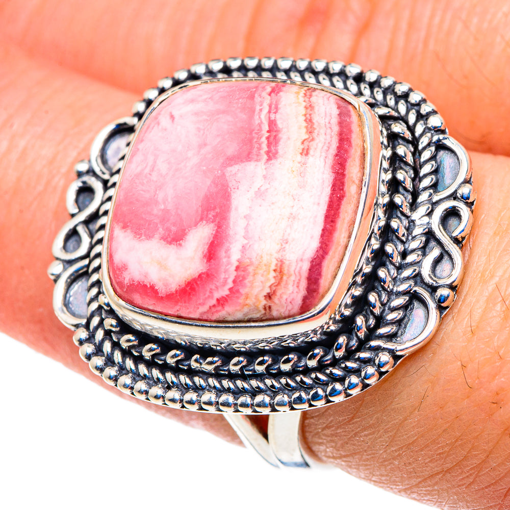 Rhodochrosite Rings handcrafted by Ana Silver Co - RING92909