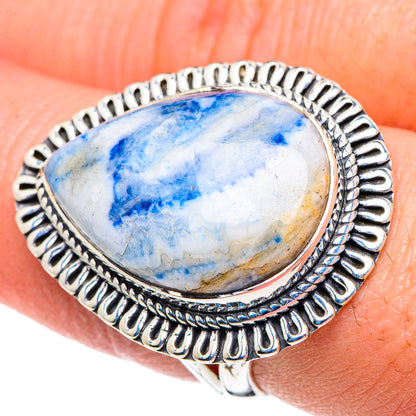 Blue Scheelite Rings handcrafted by Ana Silver Co - RING92920