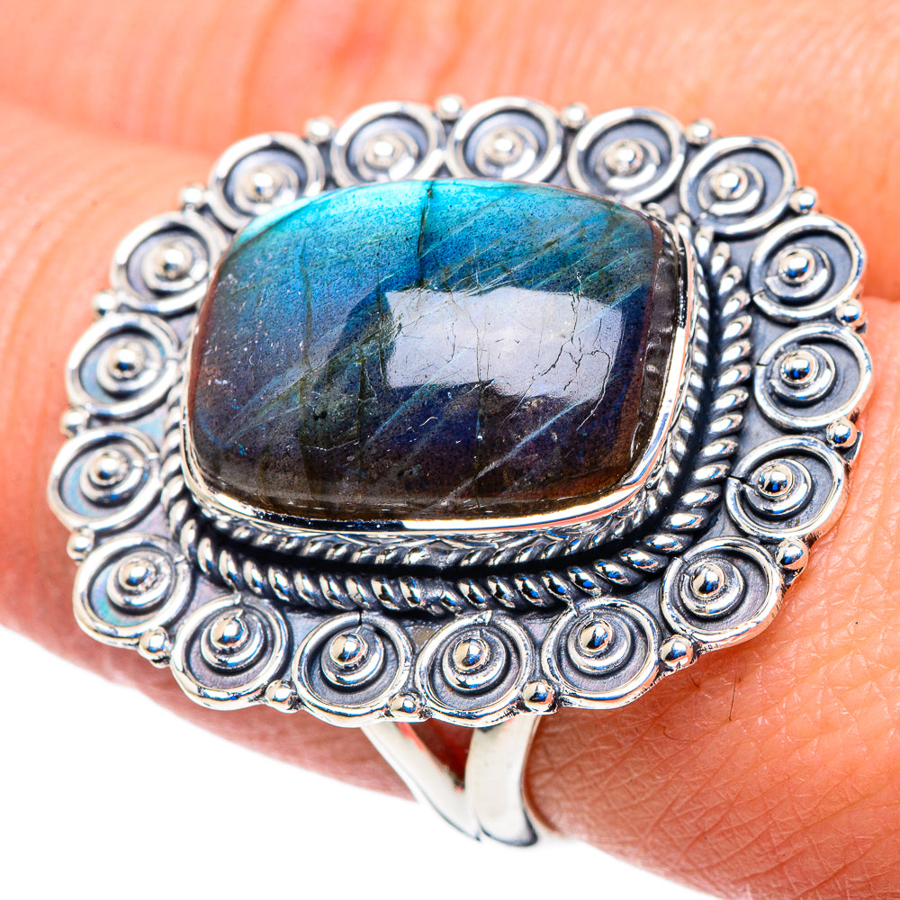 Labradorite Rings handcrafted by Ana Silver Co - RING92923
