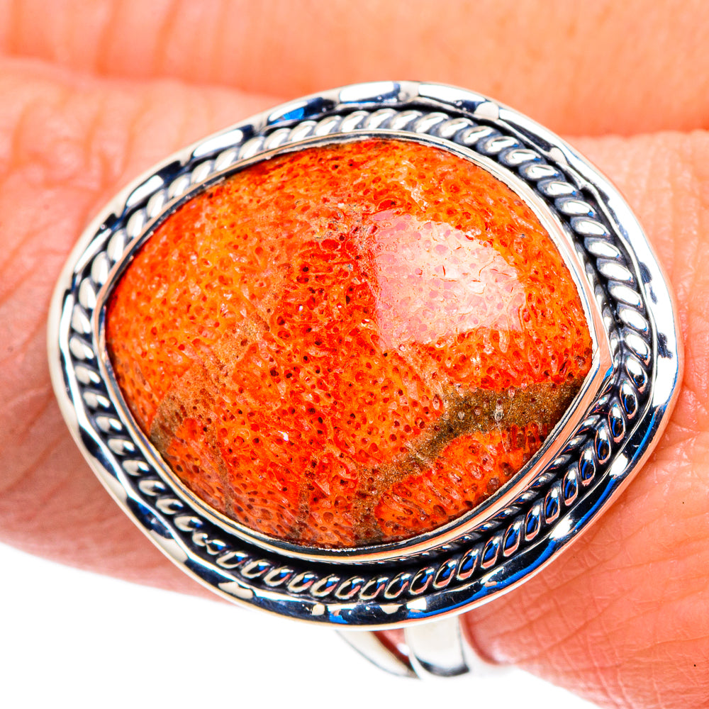 Sponge Coral Rings handcrafted by Ana Silver Co - RING92934