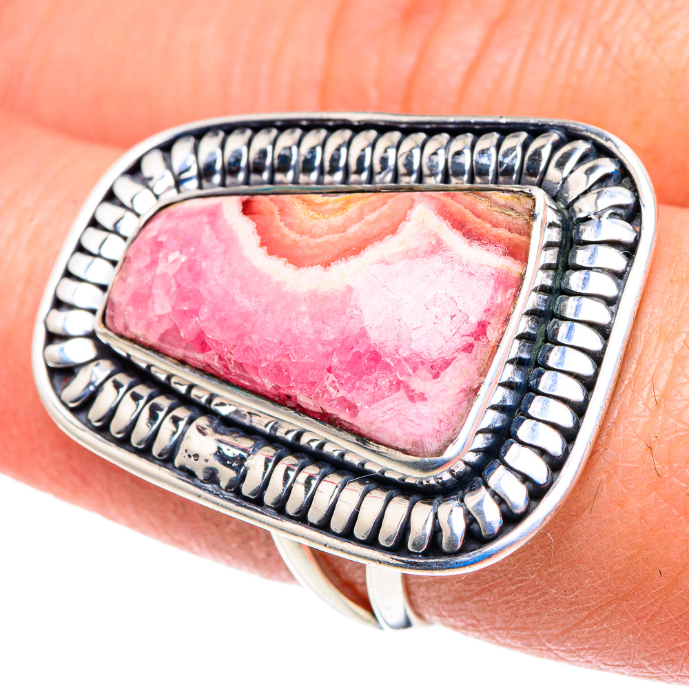Rhodochrosite Rings handcrafted by Ana Silver Co - RING92936