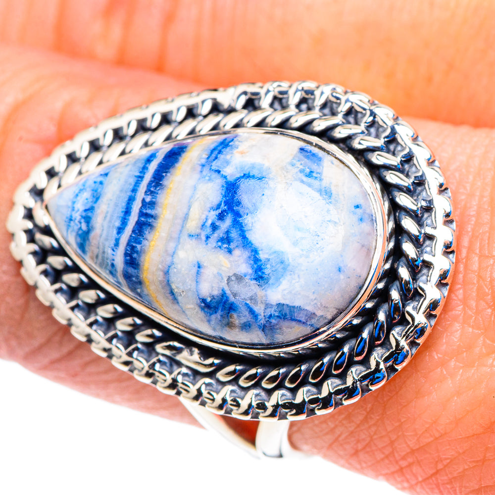Blue Scheelite Rings handcrafted by Ana Silver Co - RING92948