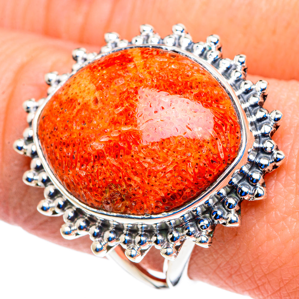 Sponge Coral Rings handcrafted by Ana Silver Co - RING92956
