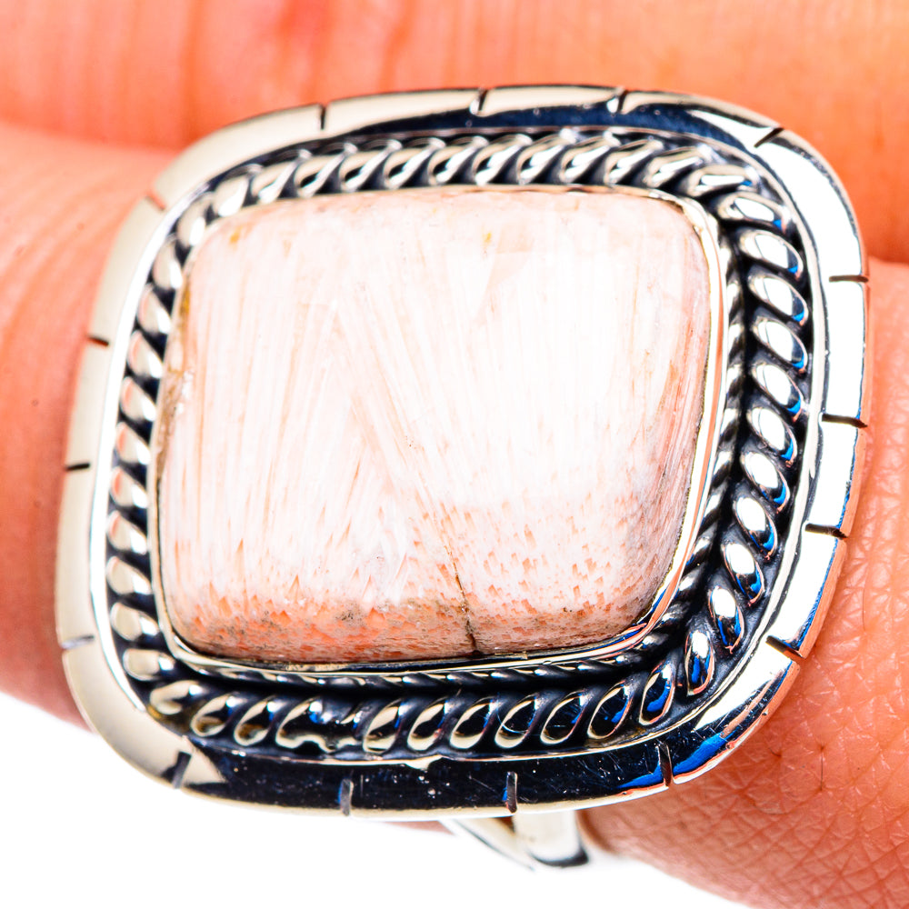 Scolecite Rings handcrafted by Ana Silver Co - RING92957