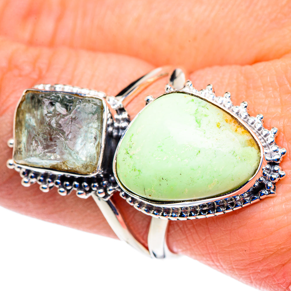 Lemon Chrysoprase Rings handcrafted by Ana Silver Co - RING92965