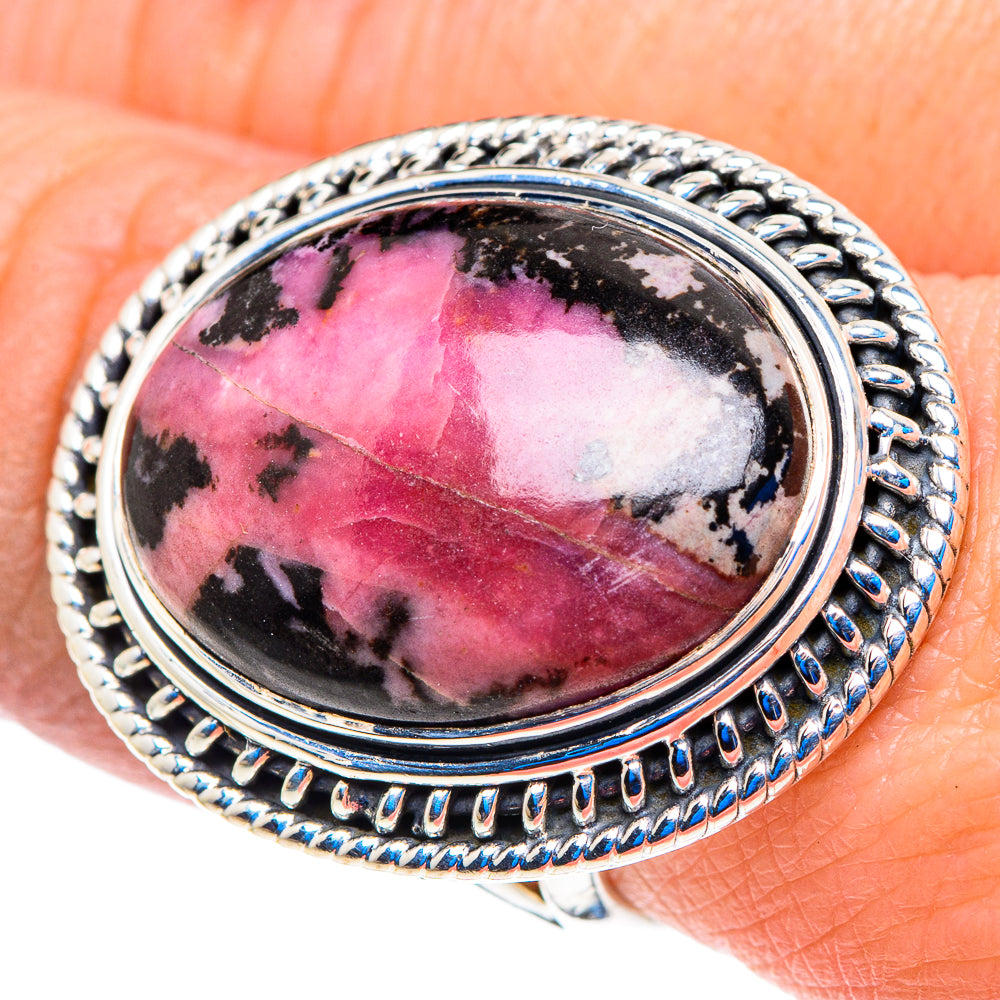 Rhodonite Rings handcrafted by Ana Silver Co - RING92978