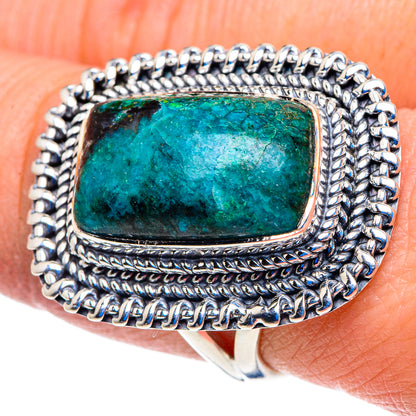 Chrysocolla Rings handcrafted by Ana Silver Co - RING92983