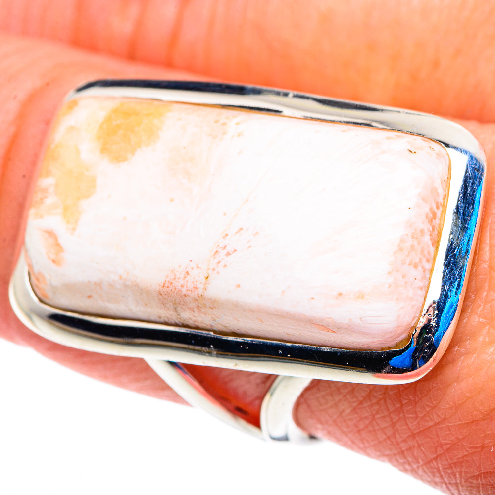 Scolecite Rings handcrafted by Ana Silver Co - RING92993