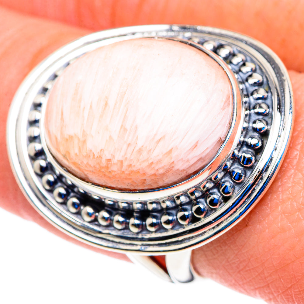 Scolecite Rings handcrafted by Ana Silver Co - RING92994