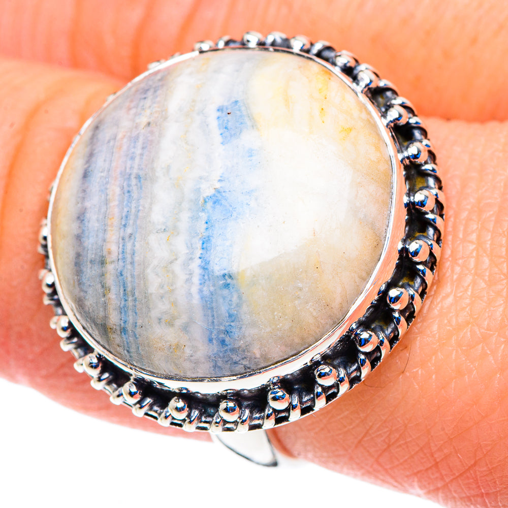 Blue Scheelite Rings handcrafted by Ana Silver Co - RING93001