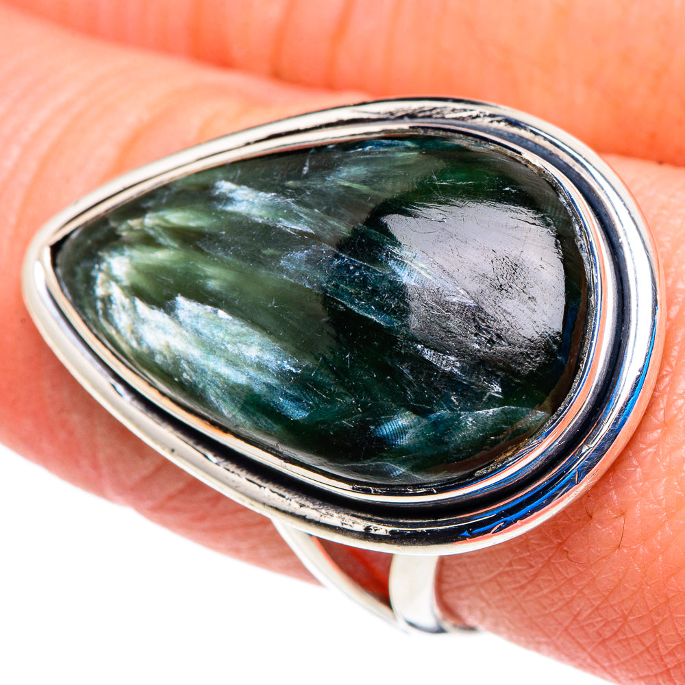 Seraphinite Rings handcrafted by Ana Silver Co - RING93004