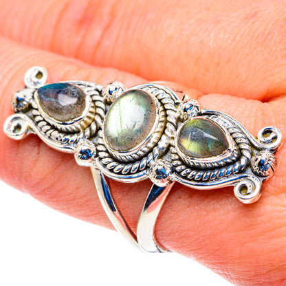 Labradorite Rings handcrafted by Ana Silver Co - RING93005