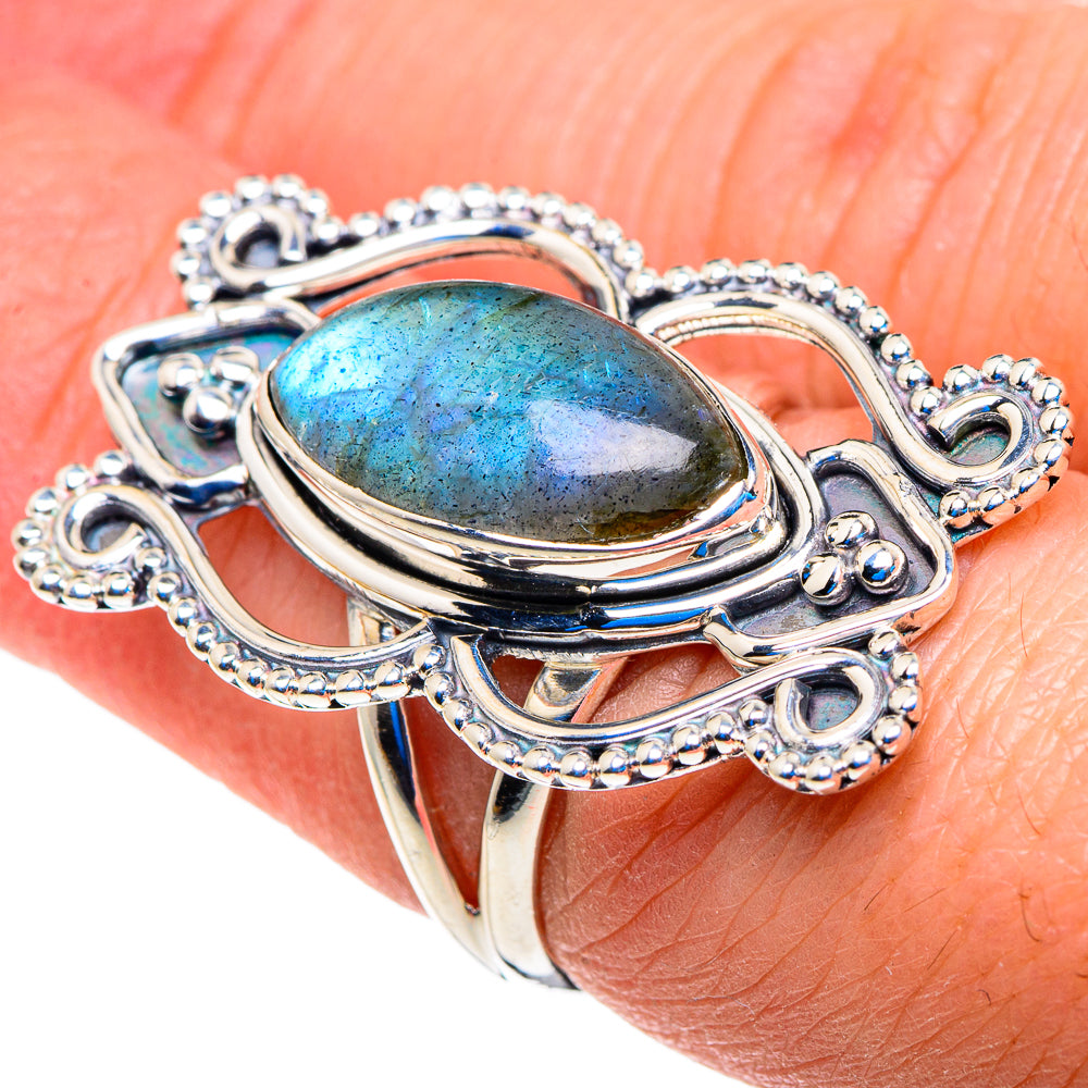 Labradorite Rings handcrafted by Ana Silver Co - RING93016