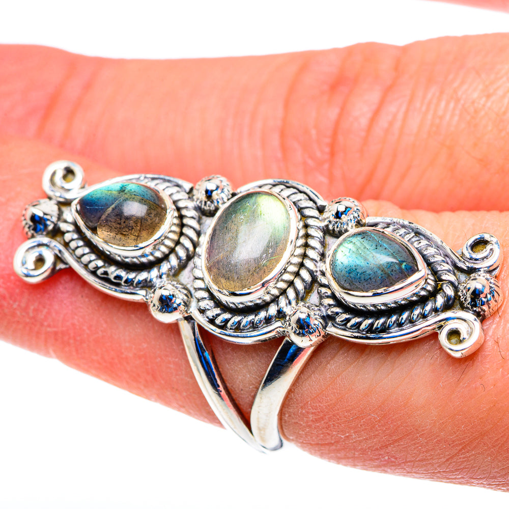 Labradorite Rings handcrafted by Ana Silver Co - RING93017