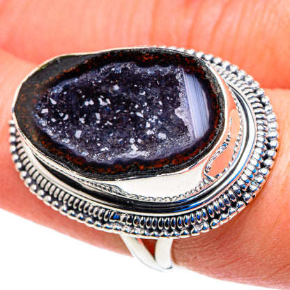 Coconut Geode Slice Rings handcrafted by Ana Silver Co - RING93019