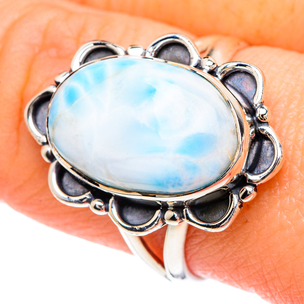 Larimar Rings handcrafted by Ana Silver Co - RING93022
