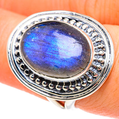 Labradorite Rings handcrafted by Ana Silver Co - RING93023