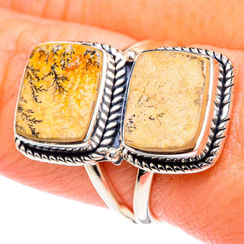 Germany Psilomelane Dendrite Rings handcrafted by Ana Silver Co - RING93028