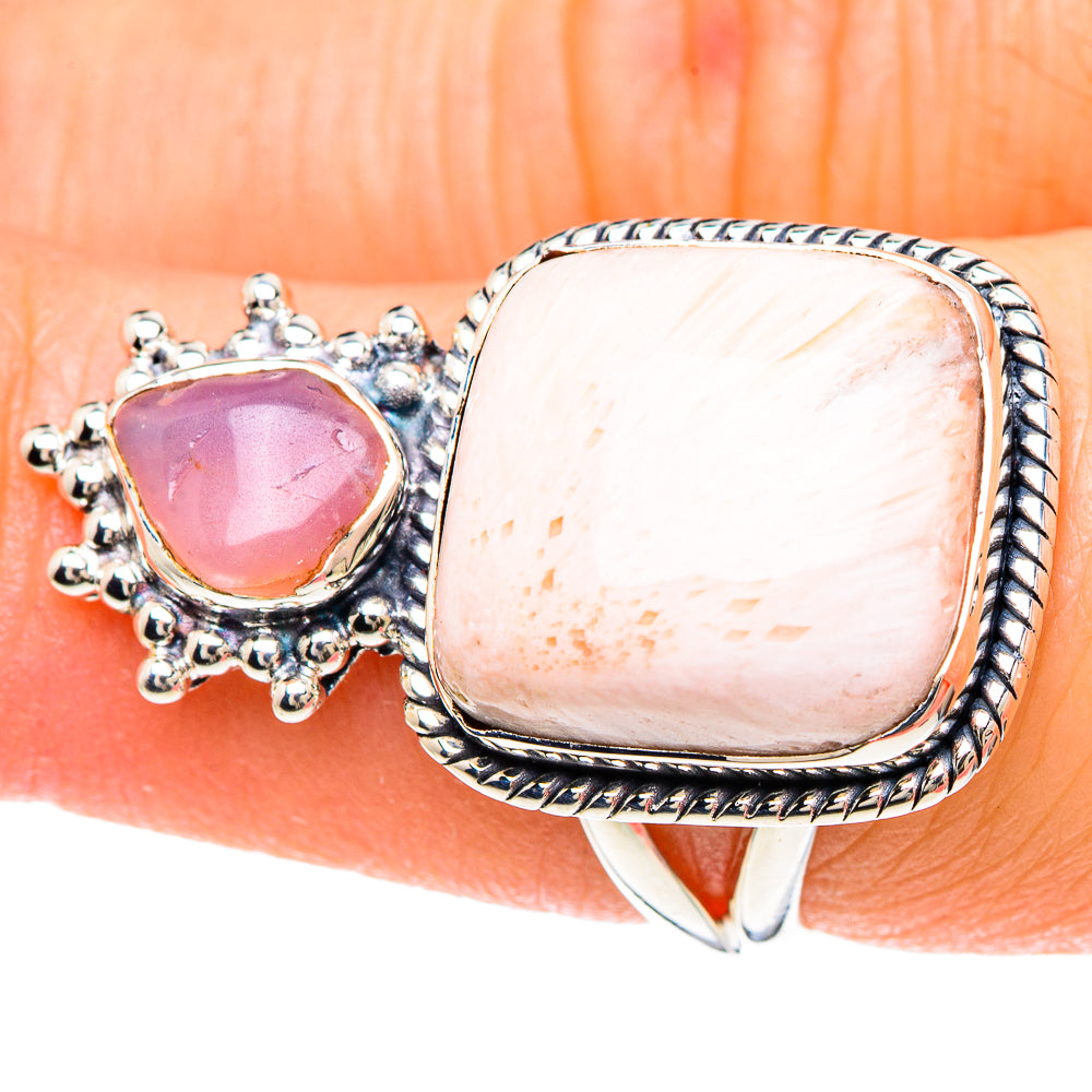 Scolecite Rings handcrafted by Ana Silver Co - RING93029