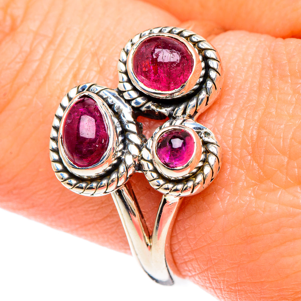 Pink Tourmaline Rings handcrafted by Ana Silver Co - RING93031
