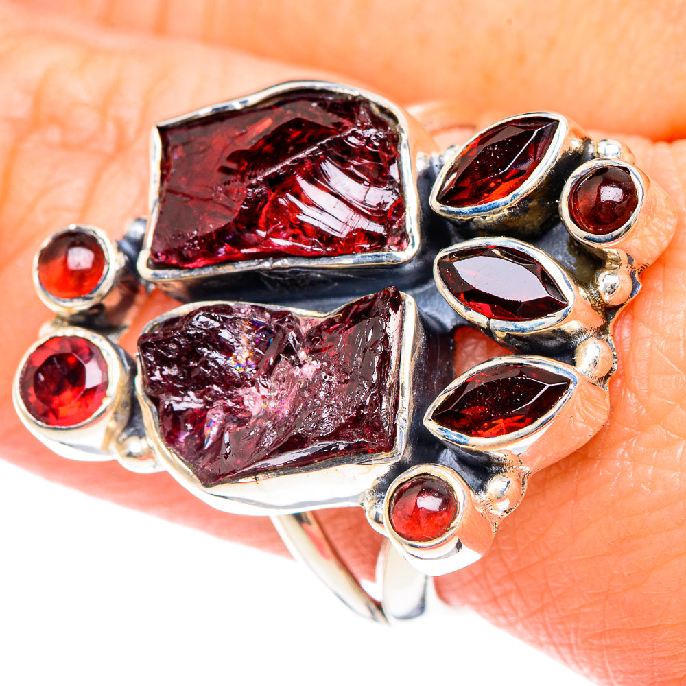 Garnet Rings handcrafted by Ana Silver Co - RING93033