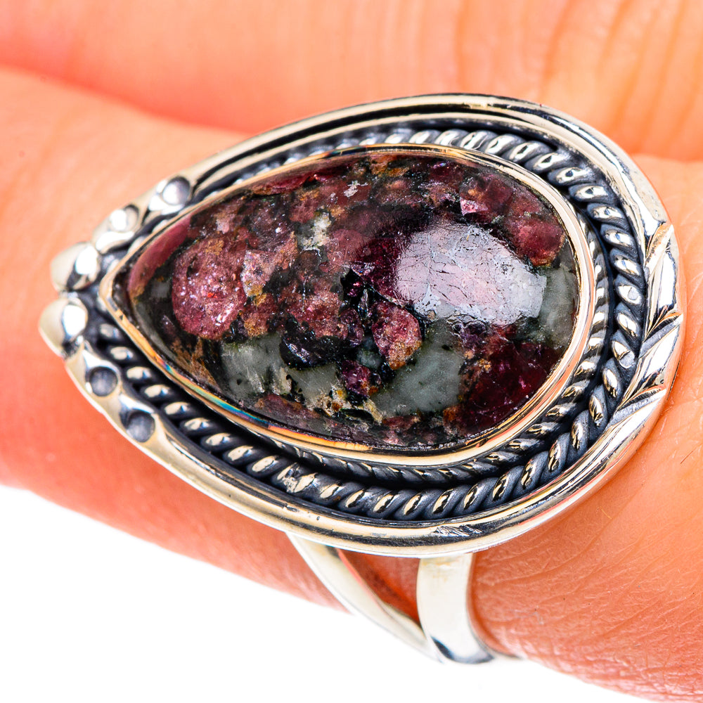 Russian Eudialyte Rings handcrafted by Ana Silver Co - RING93034