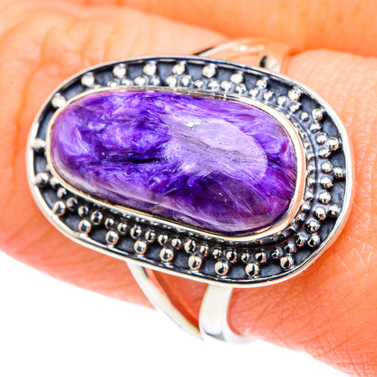 Charoite Rings handcrafted by Ana Silver Co - RING93035