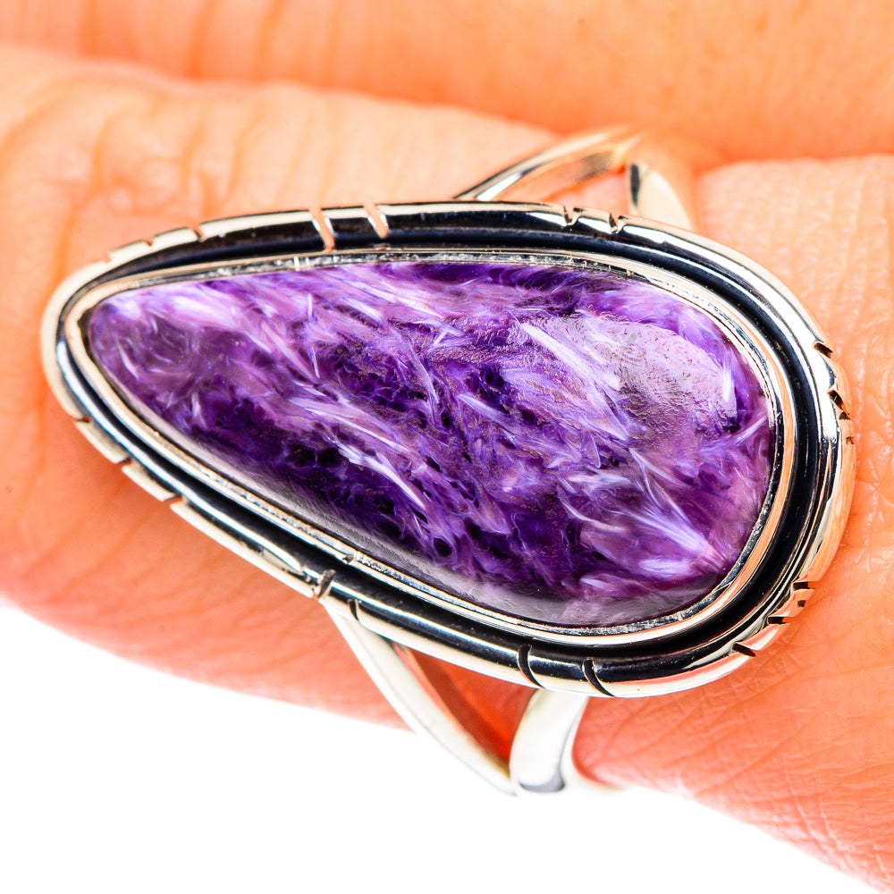Charoite Rings handcrafted by Ana Silver Co - RING93036
