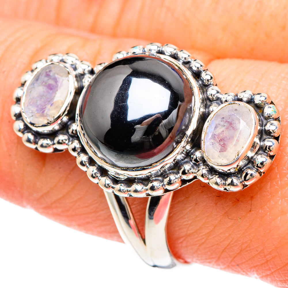 Hematite Rings handcrafted by Ana Silver Co - RING93044