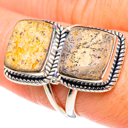 Germany Psilomelane Dendrite Rings handcrafted by Ana Silver Co - RING93052
