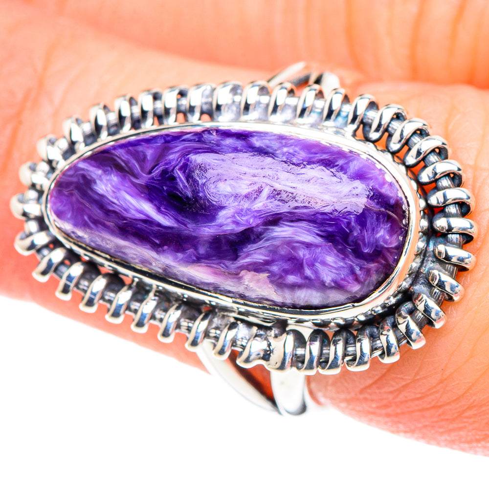 Charoite Rings handcrafted by Ana Silver Co - RING93059