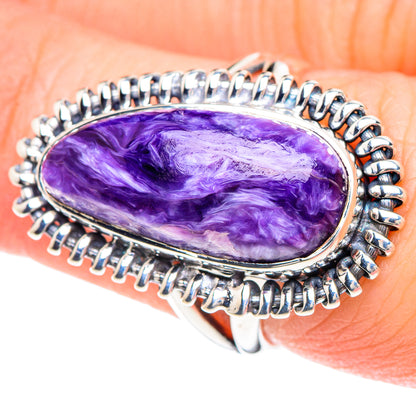Charoite Rings handcrafted by Ana Silver Co - RING93059