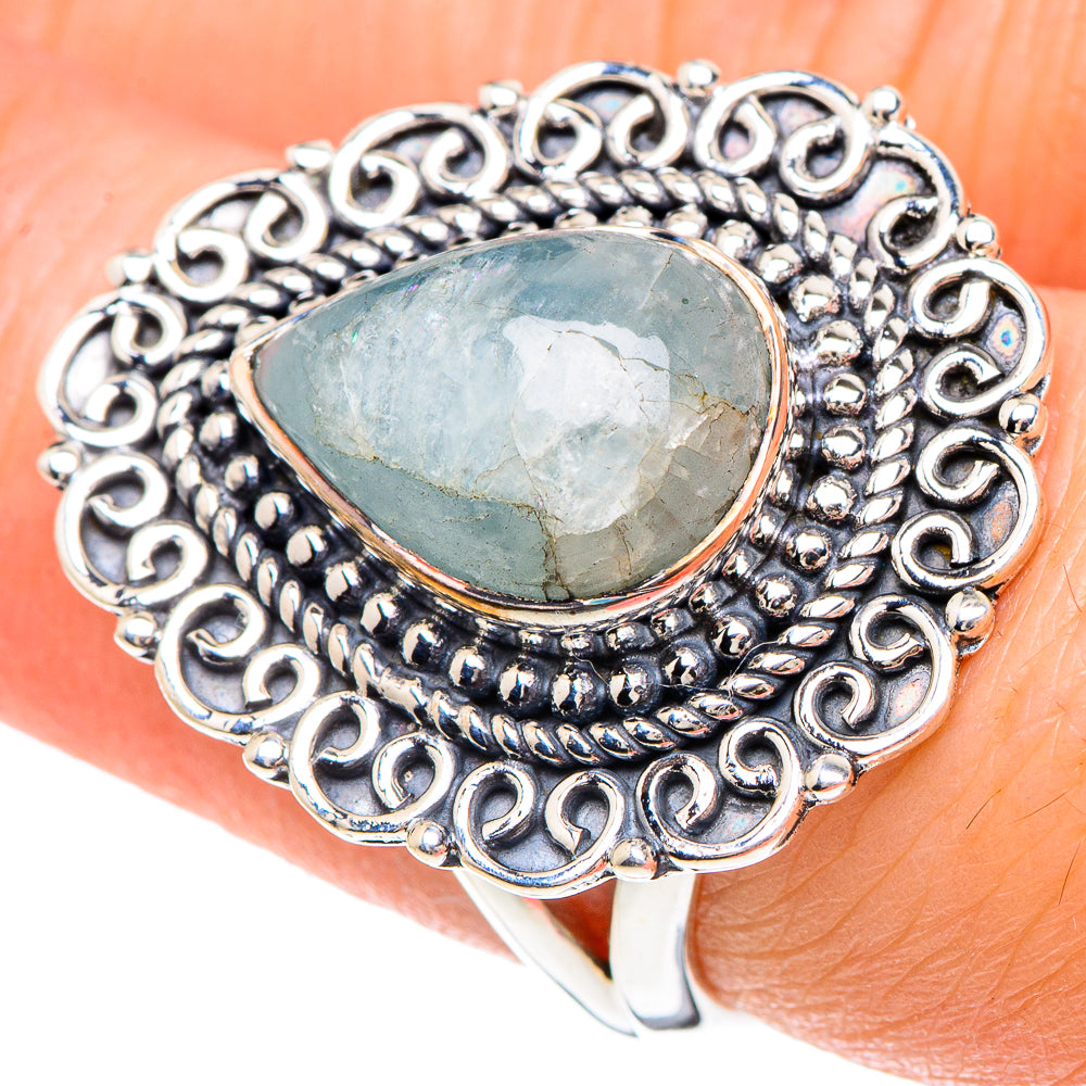 Aquamarine Rings handcrafted by Ana Silver Co - RING93068