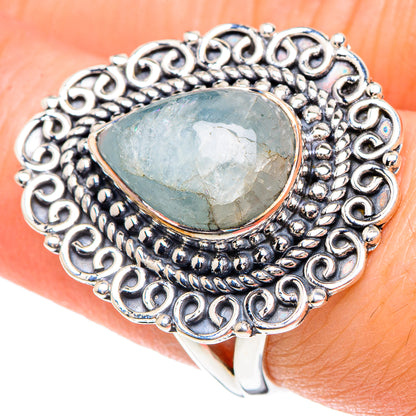 Aquamarine Rings handcrafted by Ana Silver Co - RING93068