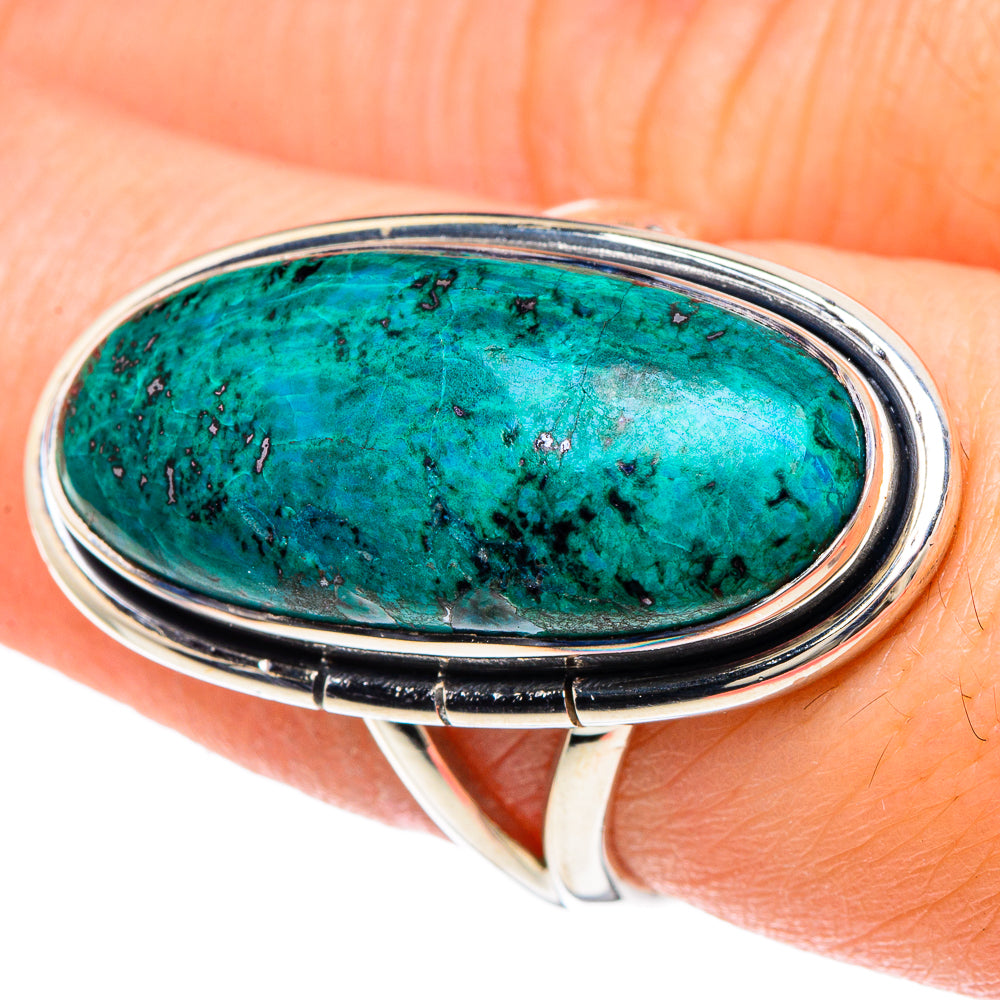 Chrysocolla Rings handcrafted by Ana Silver Co - RING93070