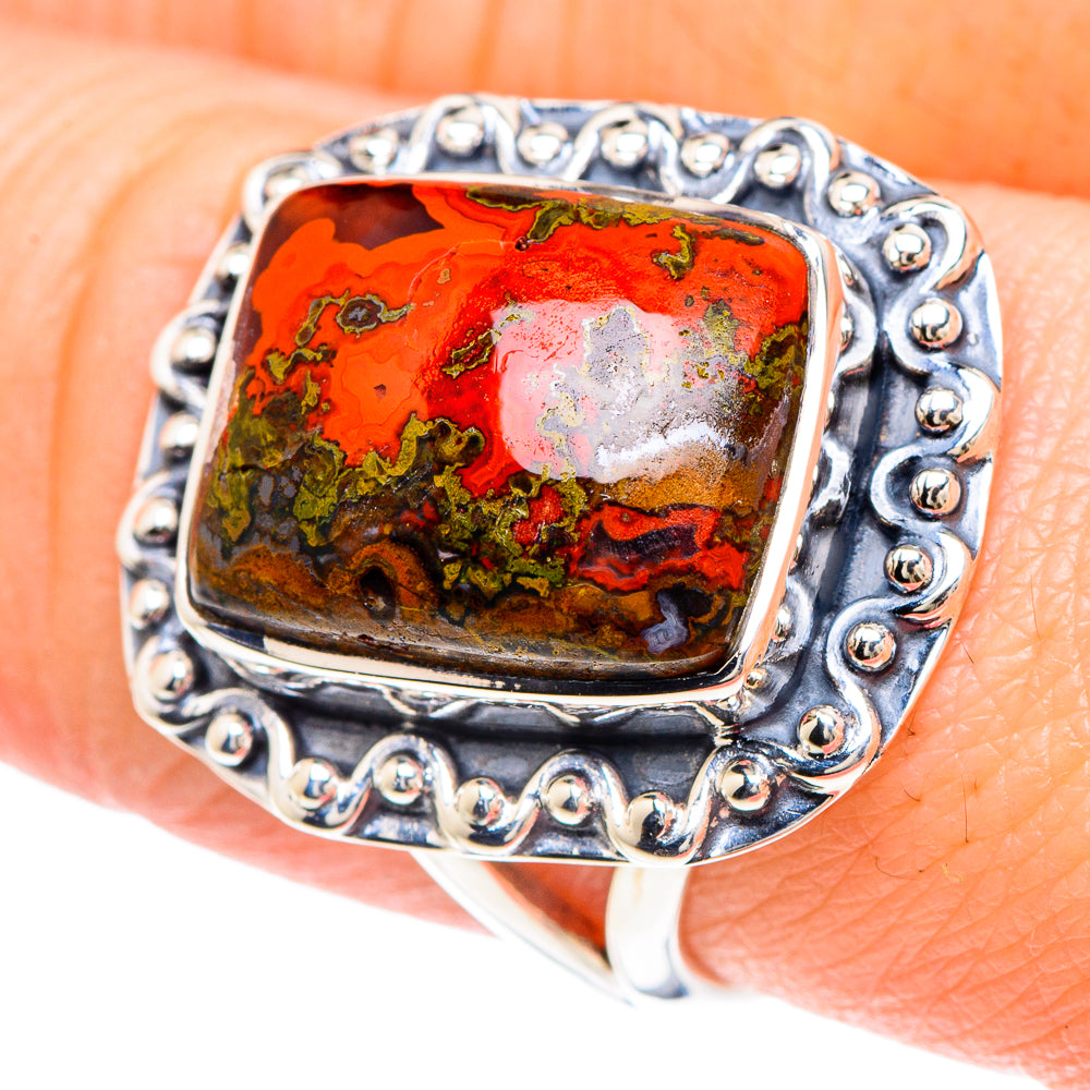 Morocco Agate Rings handcrafted by Ana Silver Co - RING93071