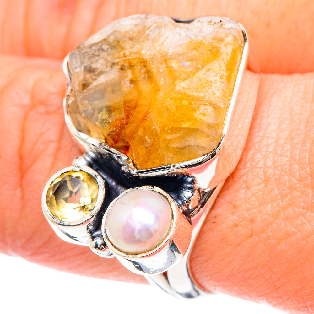 Citrine Rings handcrafted by Ana Silver Co - RING93073