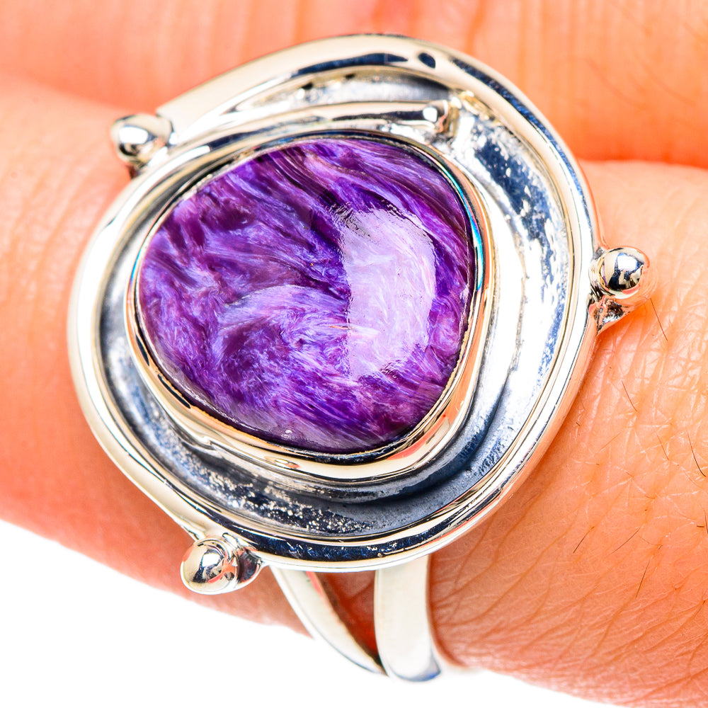 Charoite Rings handcrafted by Ana Silver Co - RING93076
