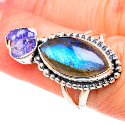 Labradorite Rings handcrafted by Ana Silver Co - RING93095