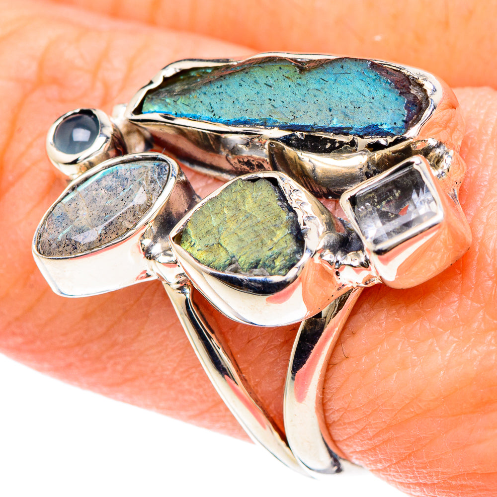 Labradorite Rings handcrafted by Ana Silver Co - RING93114